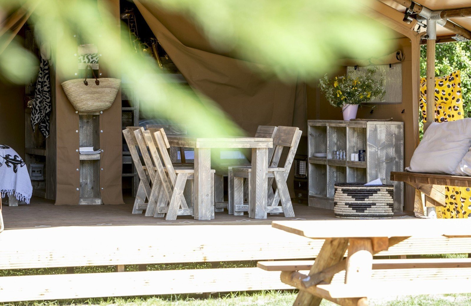 Safaritent vooraanzicht