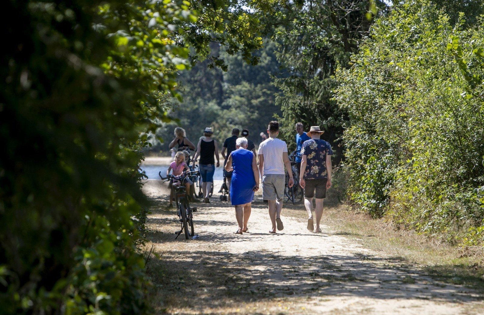 Wandelen naar zwemvijver